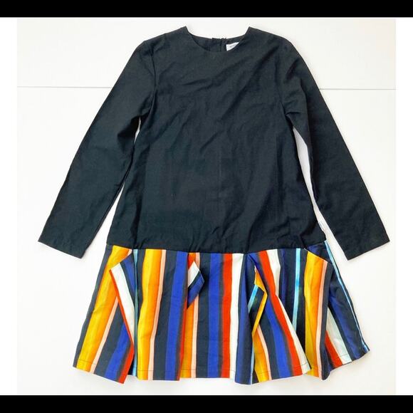 Motoreta girls  black multi striped flapper dress size 12/13 - Picture 2 of 10